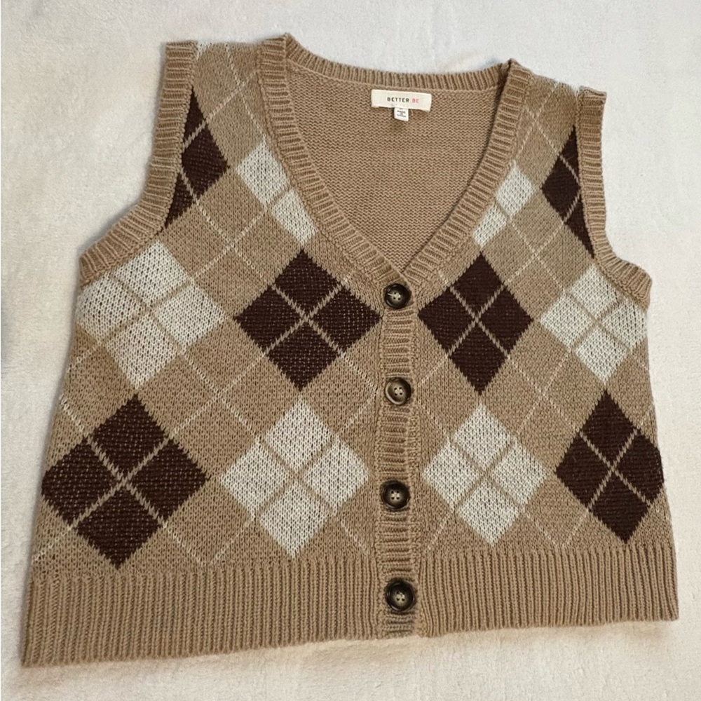 Better Be Camel Knit Vest